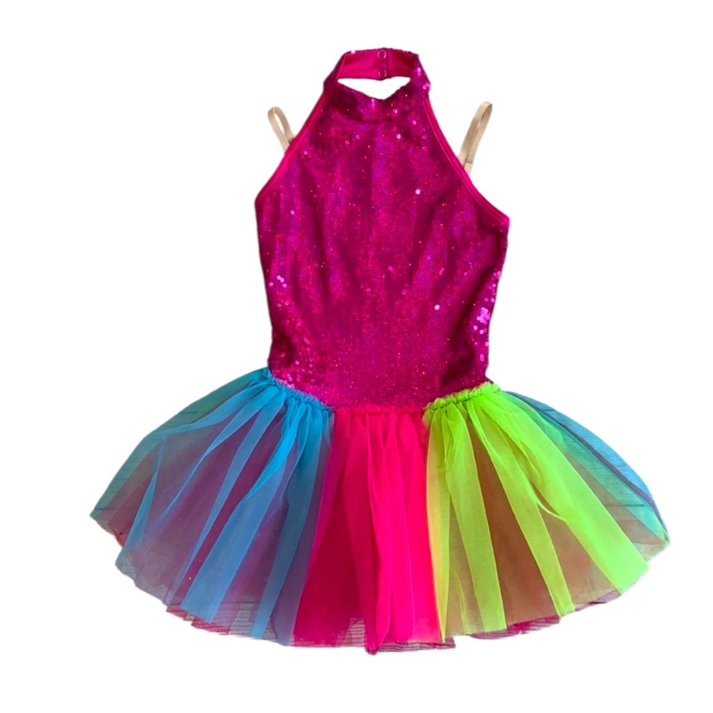 Weissman Multicolor Sequin Dance Dress